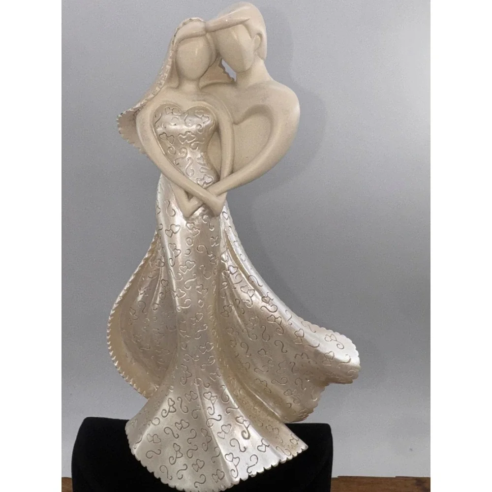 Bride Groom Wedding Statue Figurine 8.25 T VTG 2005 Enesco I Give You My Heart